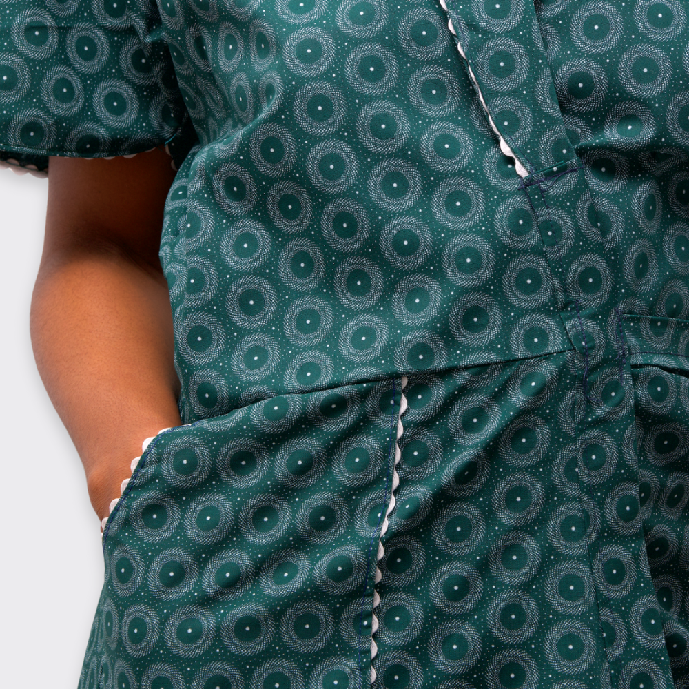 Dark Green Shweshwe Dress Uniforms by Pretty Dark Green Shweshwe Dress Uniforms by Pretty